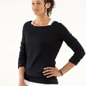 🍋lululemon athletica Chai Times Sweater in grey/blue approx sz 6